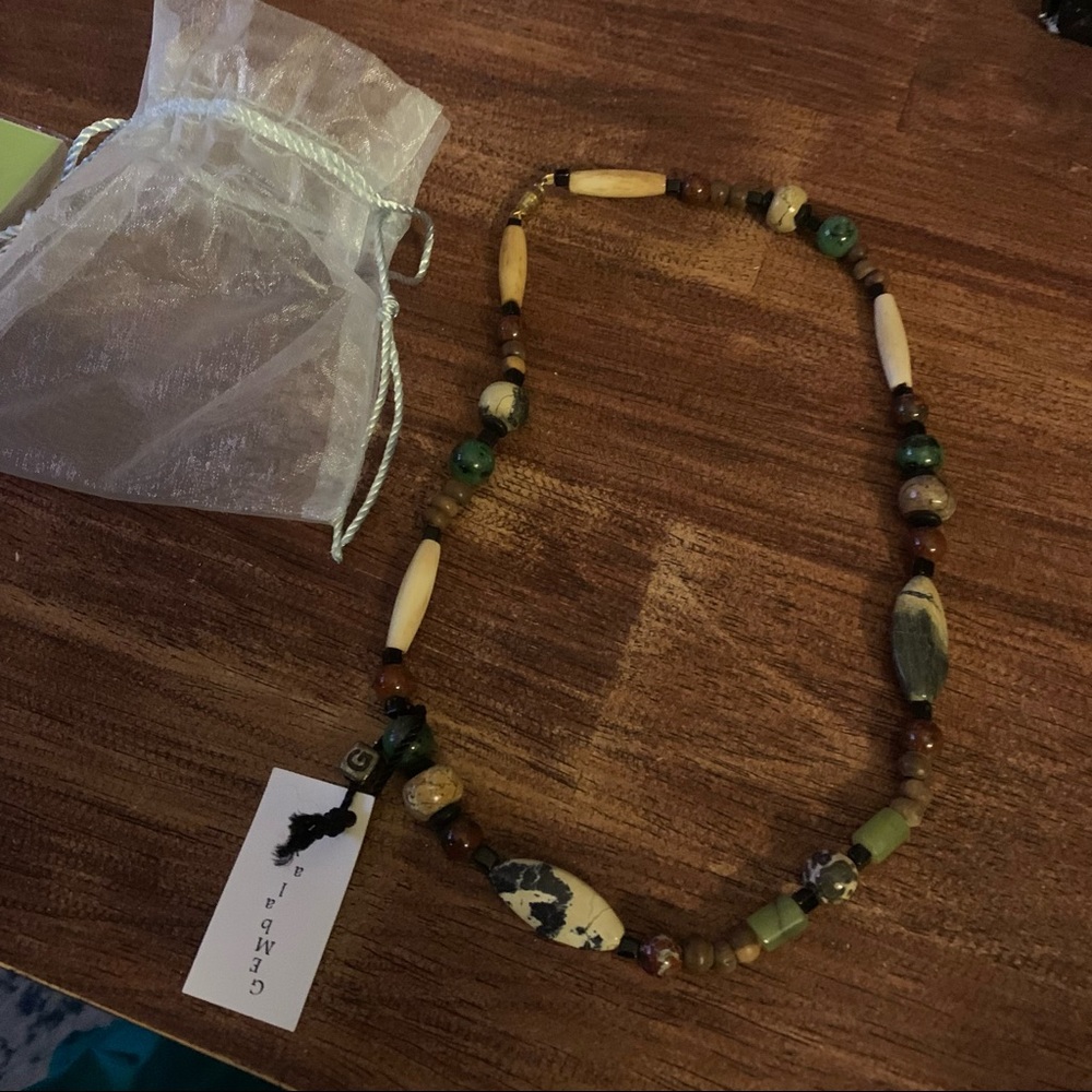 Handmade stone necklace